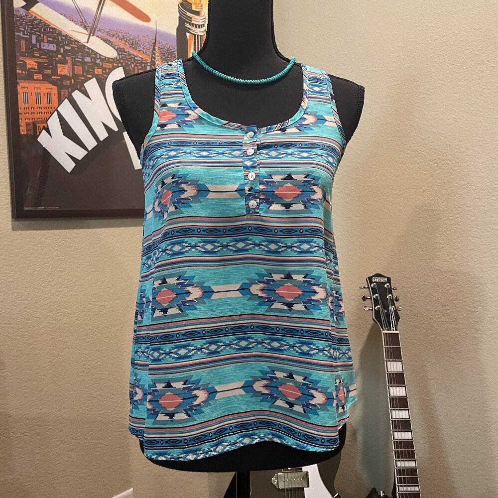 Pink Rose Women's Southwestern Style Top Size XS